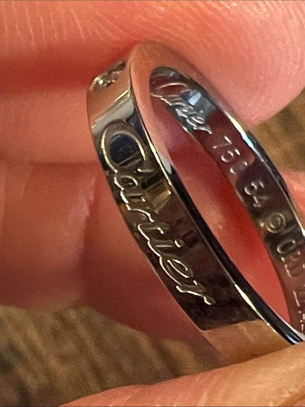 Silver Tone Love Ring with Screw Motif Size 7